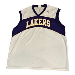 Vintage NBA Hardwood Classics Vintage Jersey for the LA Lakers White/Purple 2XL